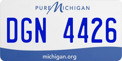 MI license plate DGN4426