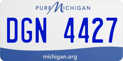MI license plate DGN4427