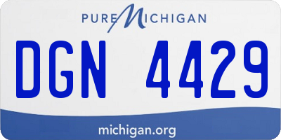MI license plate DGN4429