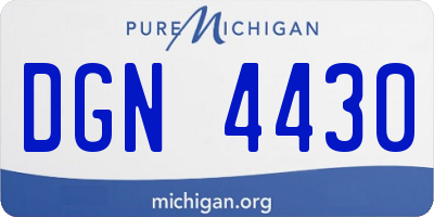 MI license plate DGN4430