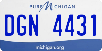 MI license plate DGN4431