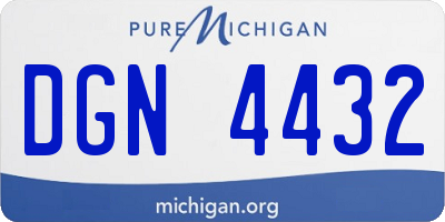 MI license plate DGN4432