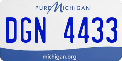 MI license plate DGN4433