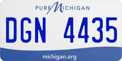 MI license plate DGN4435