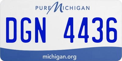 MI license plate DGN4436