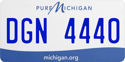MI license plate DGN4440