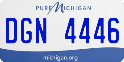 MI license plate DGN4446