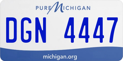 MI license plate DGN4447