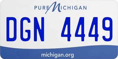 MI license plate DGN4449