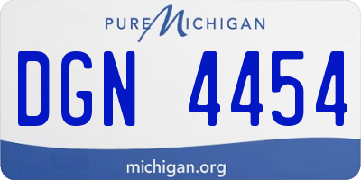 MI license plate DGN4454
