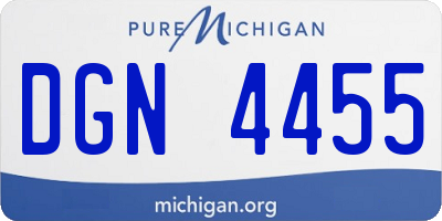 MI license plate DGN4455