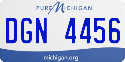 MI license plate DGN4456
