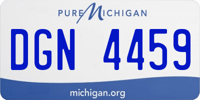 MI license plate DGN4459