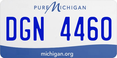 MI license plate DGN4460