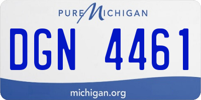MI license plate DGN4461
