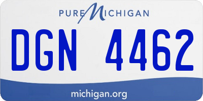 MI license plate DGN4462