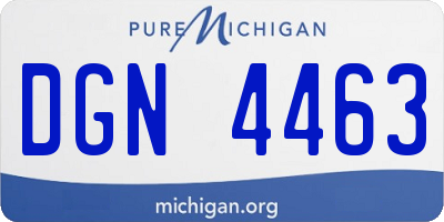MI license plate DGN4463