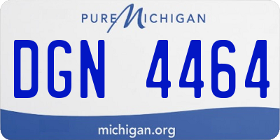 MI license plate DGN4464