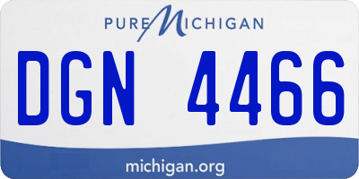 MI license plate DGN4466