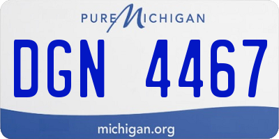 MI license plate DGN4467