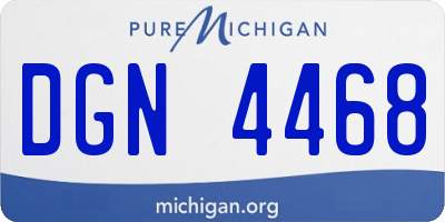 MI license plate DGN4468