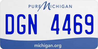 MI license plate DGN4469