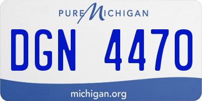 MI license plate DGN4470