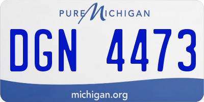 MI license plate DGN4473