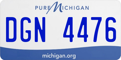 MI license plate DGN4476