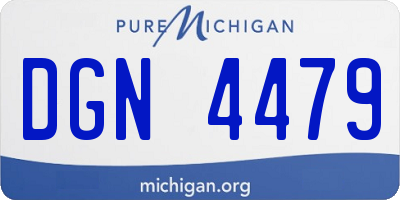 MI license plate DGN4479