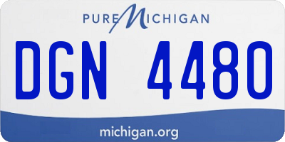 MI license plate DGN4480