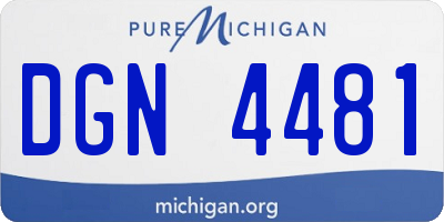 MI license plate DGN4481