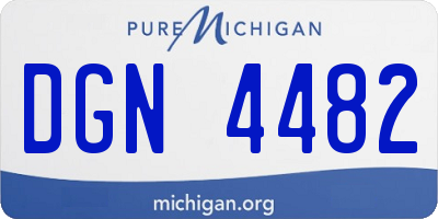 MI license plate DGN4482
