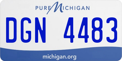 MI license plate DGN4483