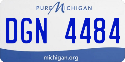 MI license plate DGN4484
