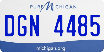 MI license plate DGN4485