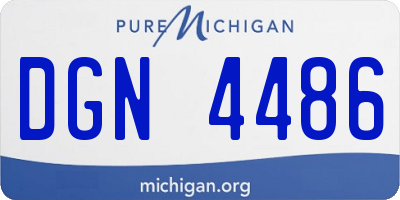MI license plate DGN4486