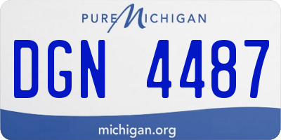 MI license plate DGN4487