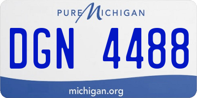 MI license plate DGN4488