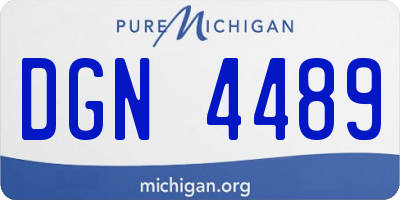 MI license plate DGN4489