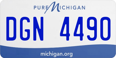 MI license plate DGN4490