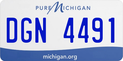 MI license plate DGN4491