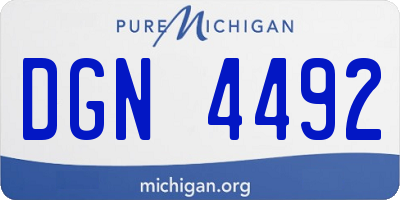 MI license plate DGN4492