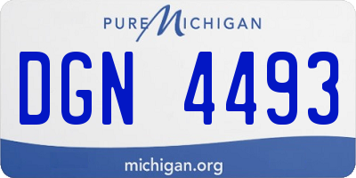 MI license plate DGN4493