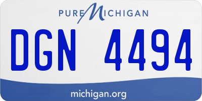 MI license plate DGN4494
