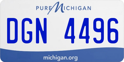 MI license plate DGN4496