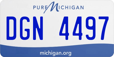 MI license plate DGN4497