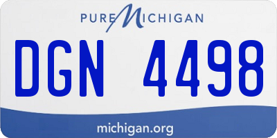 MI license plate DGN4498