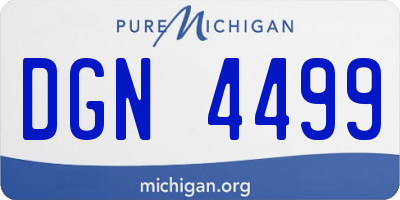 MI license plate DGN4499