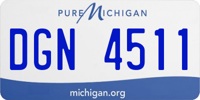 MI license plate DGN4511